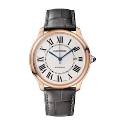17311312 - Ronde Louis Cartier Watch, 40 mm, Automatic Mechanical Movement 1847 MC Case And Beaded Crown In Rose Gold