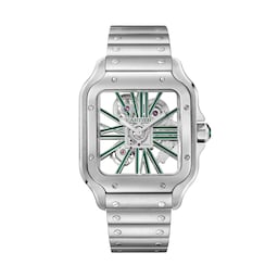 17311317 - Santos watch, skeleton, large model, Manufacture mechanical movement with manual winding