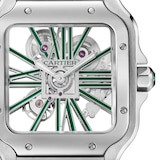Cartier Santos watch, skeleton, large model, Manufacture mechanical movement with manual winding