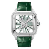 Cartier Santos watch, skeleton, large model, Manufacture mechanical movement with manual winding