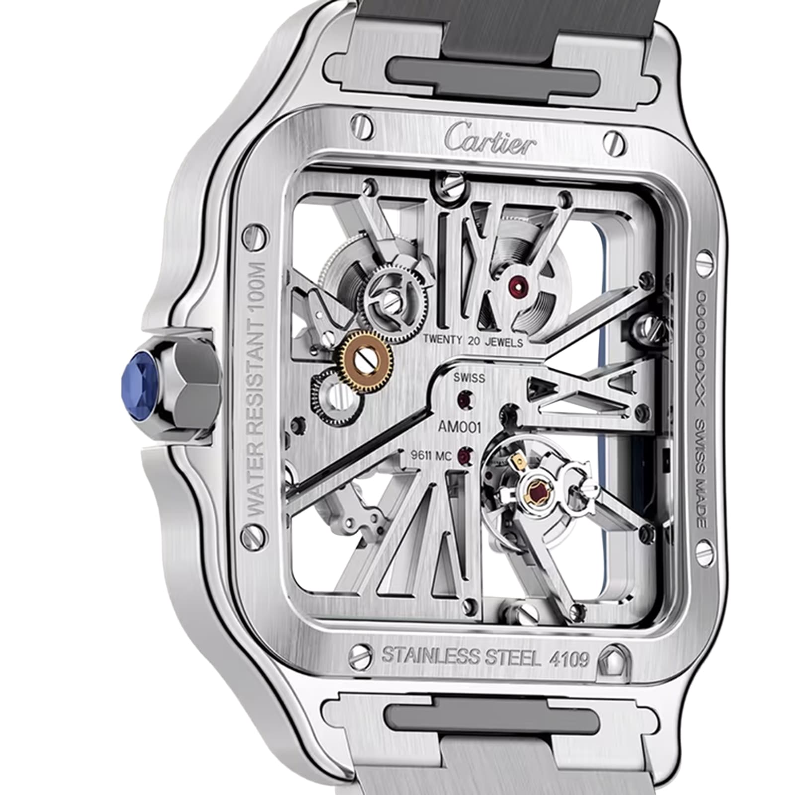 Cartier Santos Watch, Large Model, Manual Winding, Steel Case Cartier Santos Watch, Large Model, Manual Winding, Steel Case