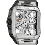Cartier Santos Watch, Large Model, Manual Winding, Black ADLC Steel Case Interchangeable Strap
