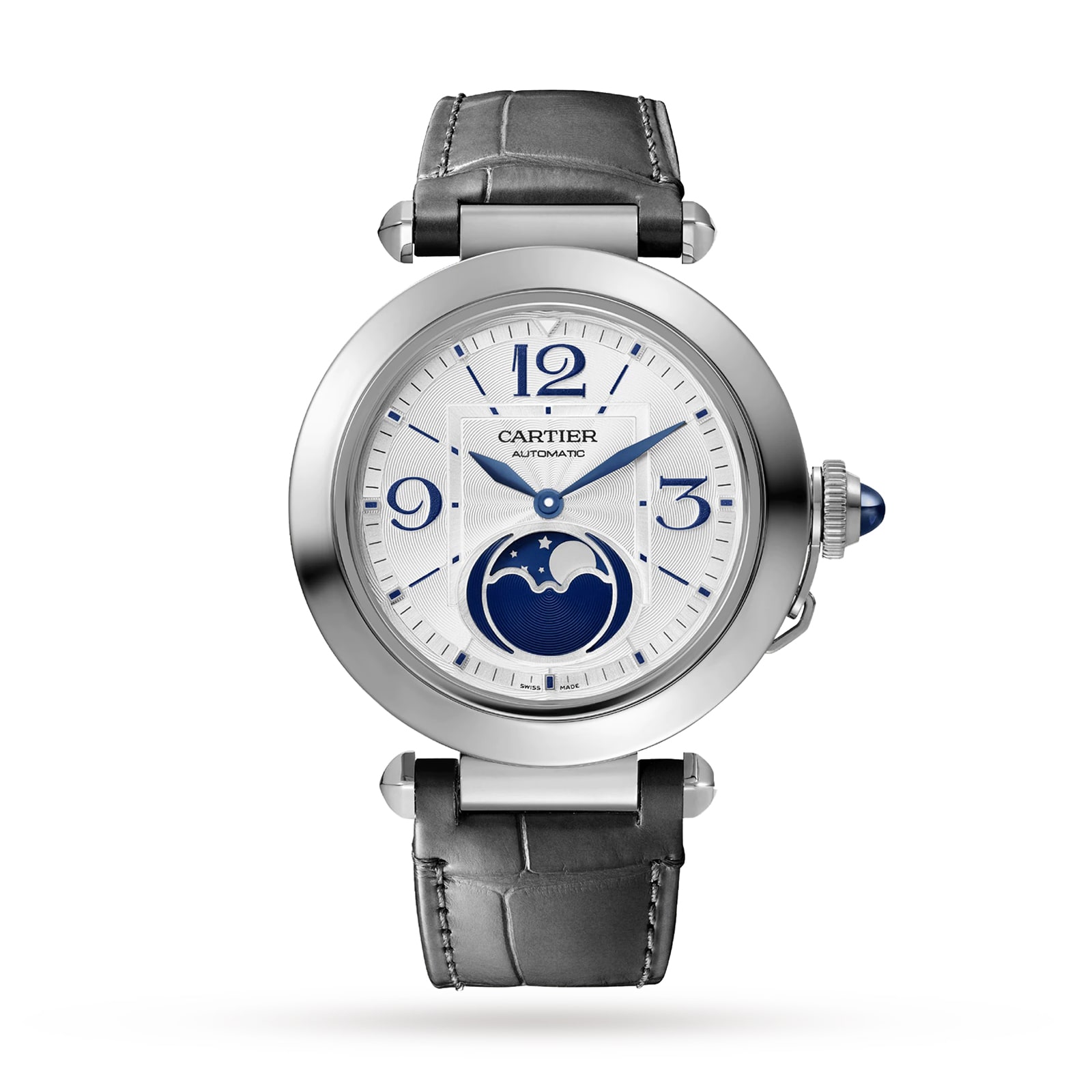 Cartier Pasha De Cartier Watch 41mm, Automatic Movement, Steel, Interchangeable Leather Straps