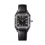 Cartier Santos-Dumont Watch, Large Model, Manual Merchanical Movement, Steel, Lacquer, Leather