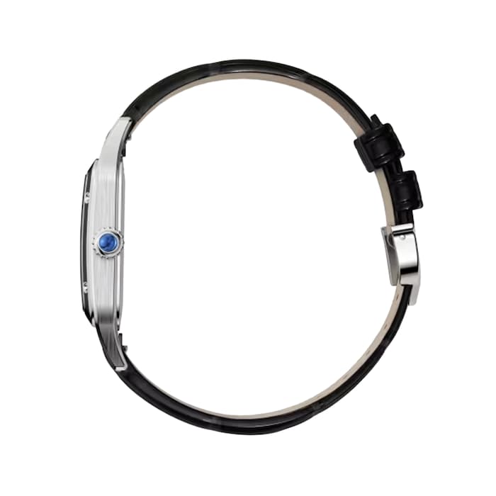 Cartier Santos-Dumont Watch, Large Model, Manual Merchanical Movement, Steel, Lacquer, Leather