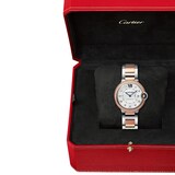 Cartier Ballon Bleu De Cartier Watch 36mm, Mechanical Movement With Automatic Winding, Rose Gold, Steel, Diamonds