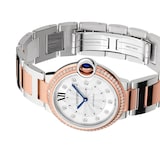 Cartier Ballon Bleu De Cartier Watch 36mm, Mechanical Movement With Automatic Winding, Rose Gold, Steel, Diamonds