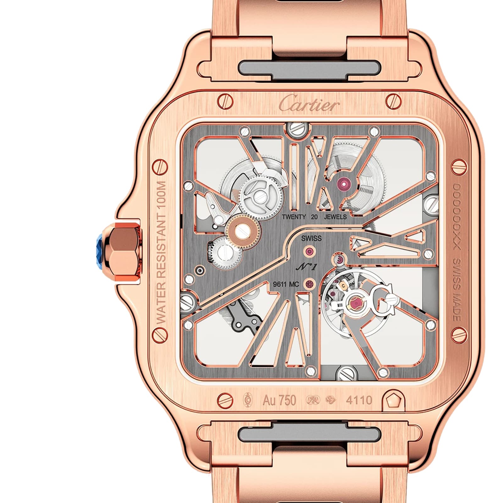 Cartier Santos De Cartier Watch, Large Model, Manual Winding, Rose Gold