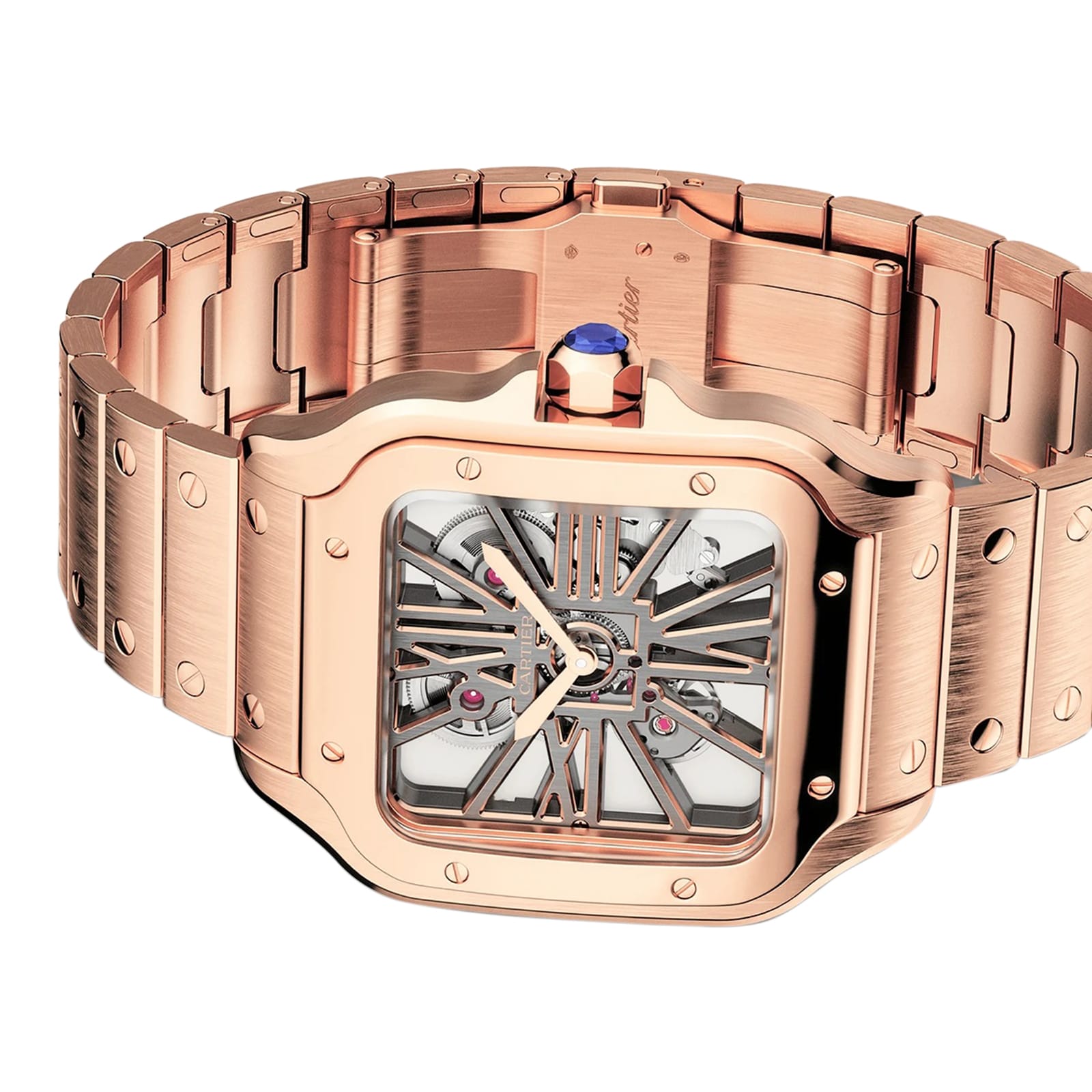 CRWJPA0013 - Pasha de Cartier watch - 35 mm, automatic movement, rose gold,  diamonds, interchangeable metal and leather straps - Cartier