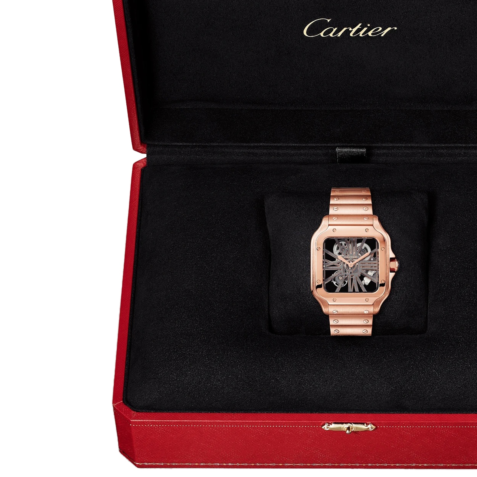 Rose gold cartier watch mens sale