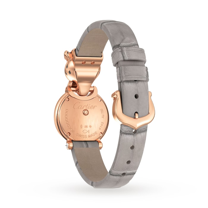 Cartier La Panthère De Cartier Watch Small Model, Quartz Movement, Rose Gold, Diamonds, Leather