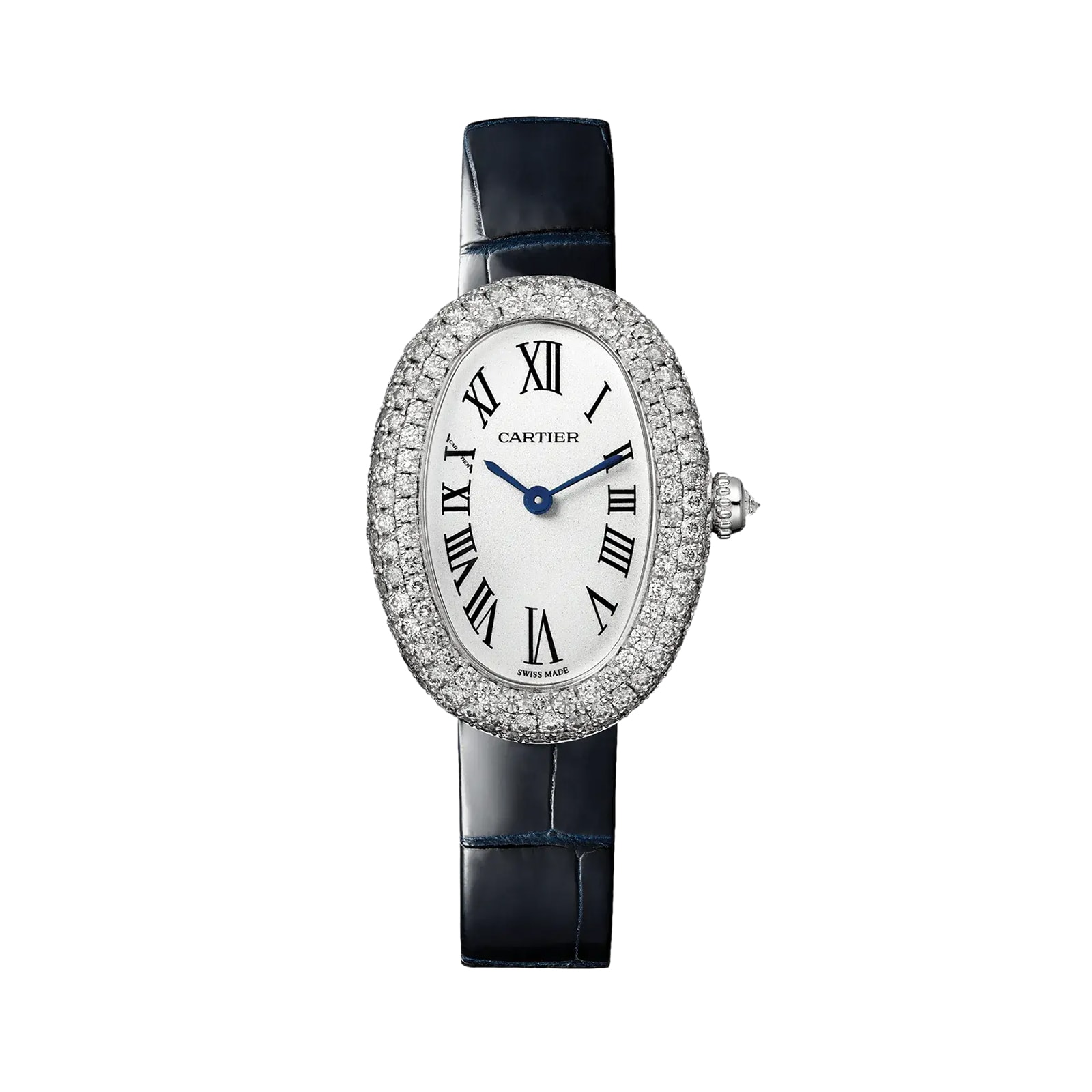 Cartier Baignoire watch small model quartz movement. 18K white