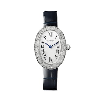 Cartier Baignoire watch, small model, quartz movement. 18K white gold (750/1000) case set with brilliant-cut diamonds. Cartier Baignoire watch, small model, quartz movement. 18K white gold (750/1000) case set with brilliant-cut diamonds.