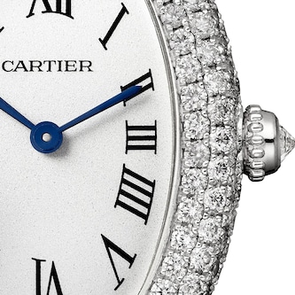 Cartier Baignoire watch, small model, quartz movement. 18K white gold (750/1000) case set with brilliant-cut diamonds. Cartier Baignoire watch, small model, quartz movement. 18K white gold (750/1000) case set with brilliant-cut diamonds.