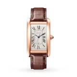 Cartier Tank Americaine Watch, Medium Model, Mechanical Movement With Automatic Winding, Rose Gold