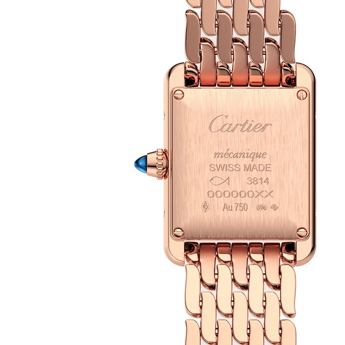 Cartier Silver 18k Rose Gold Tank Louis WGTA0024 Women's