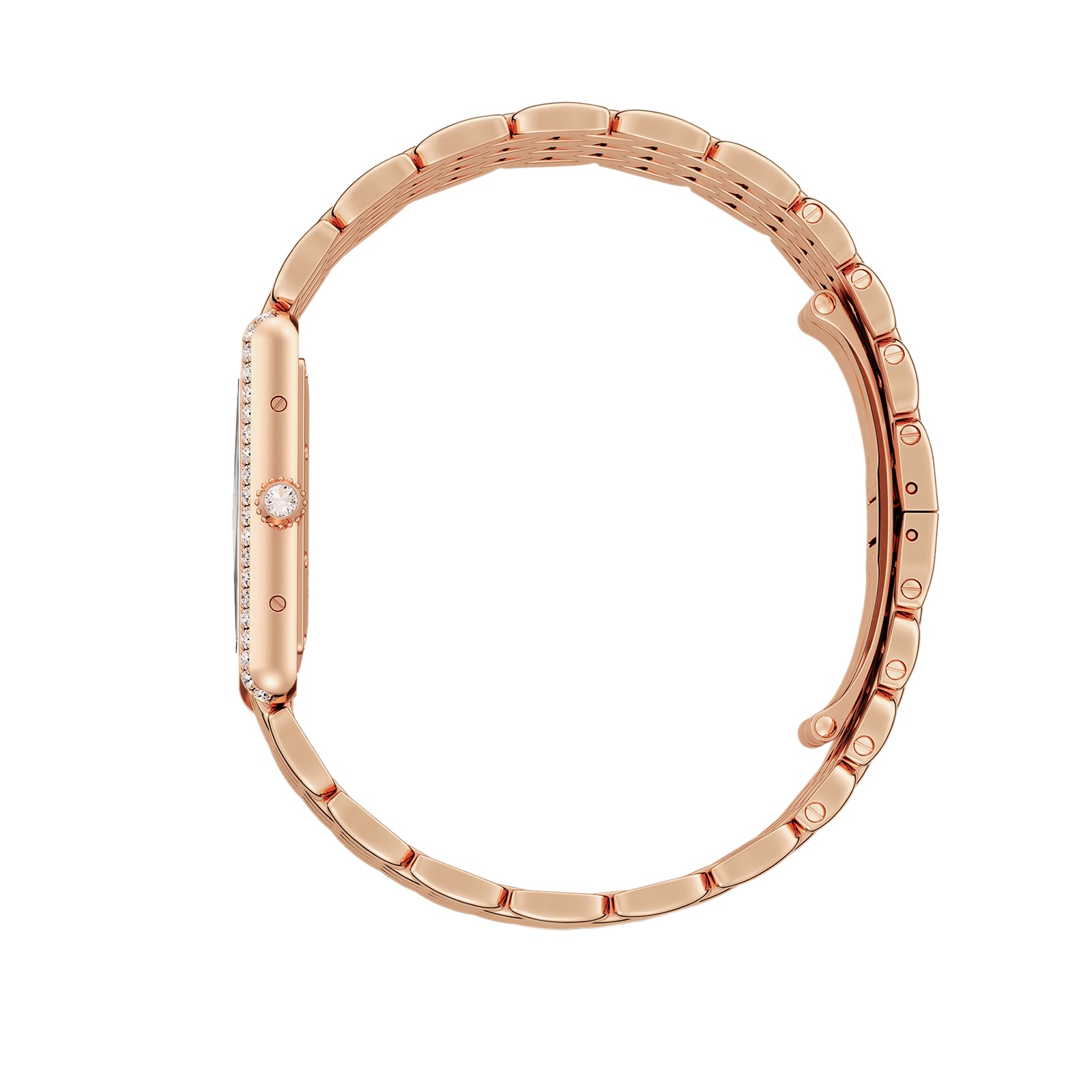 Cartier Tank Louis, Large Model, Hand Wound, Rose Gold, Diamonds