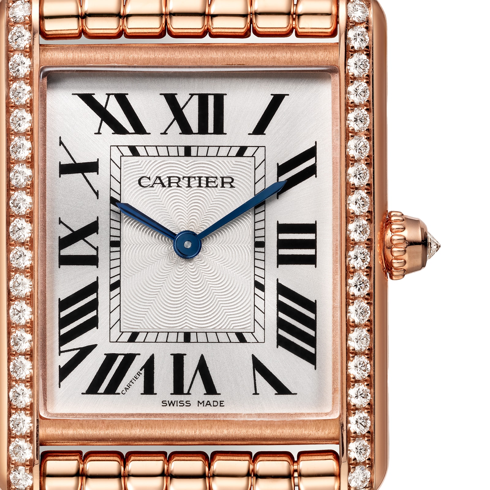 Cartier Tank Louis, Large Model, Hand Wound, Rose Gold, Diamonds