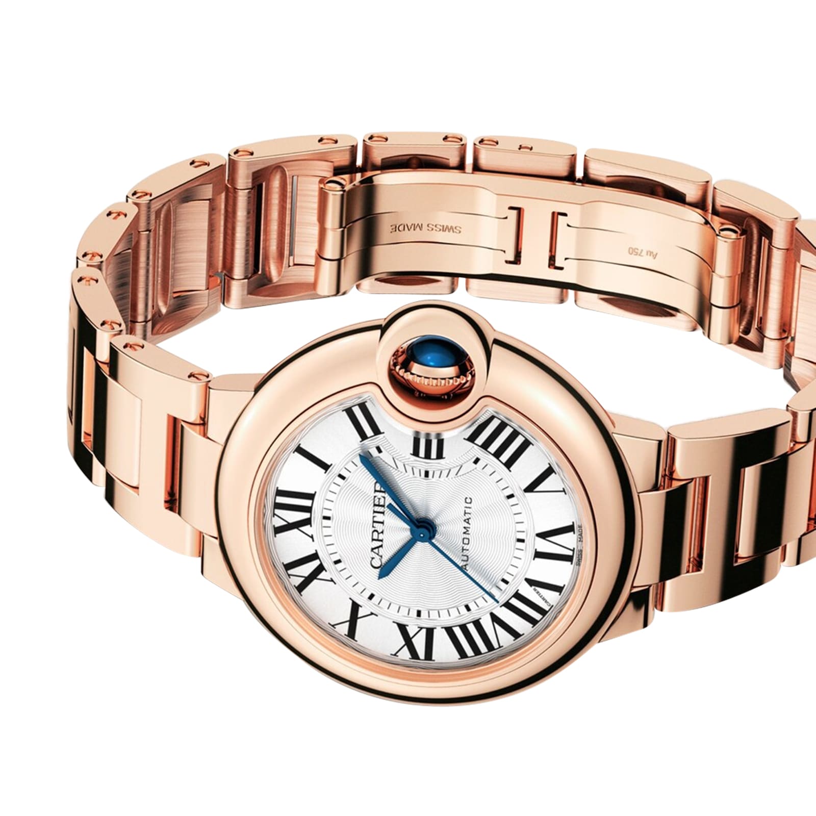 Cartier Ballon Bleu De Cartier Watch 33mm, Mechanical Movement With Automatic Winding, Rose Gold