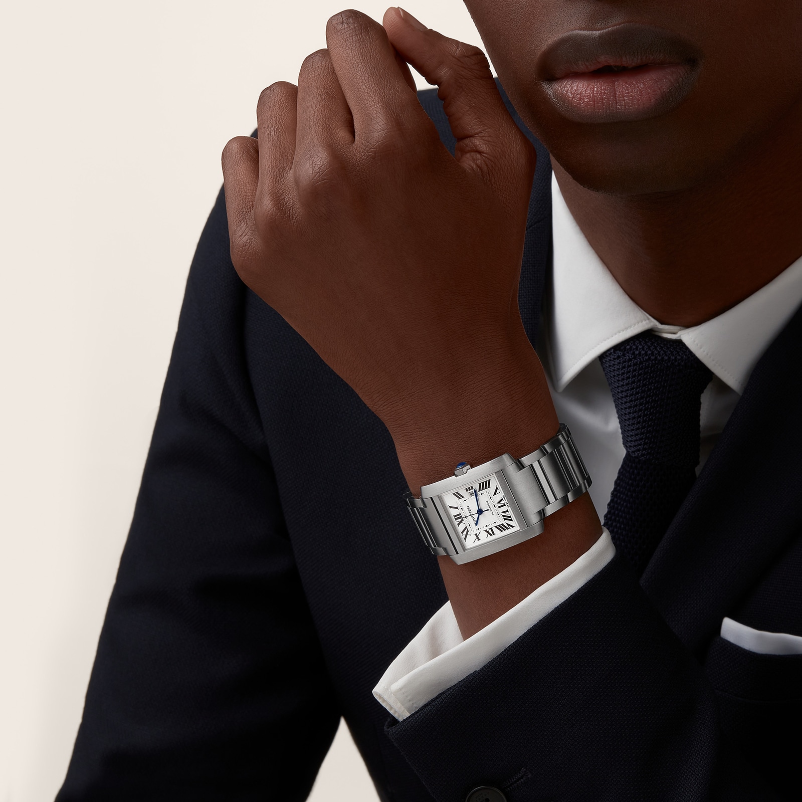 Cartier Tank Française Watch Large Model, Automatic Mechanical Movement, Steel Cartier Tank Française Watch Large Model, Automatic Mechanical Movement, Steel