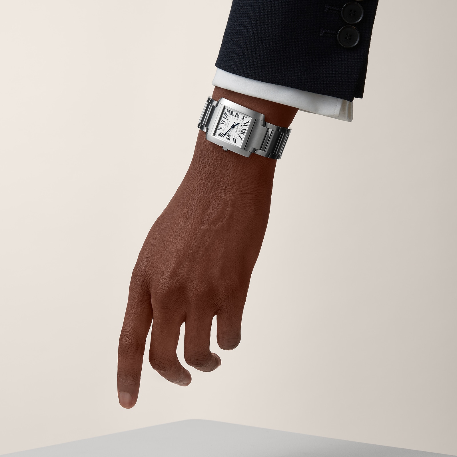 Cartier Tank Française Watch Large Model, Automatic Mechanical Movement, Steel Cartier Tank Française Watch Large Model, Automatic Mechanical Movement, Steel