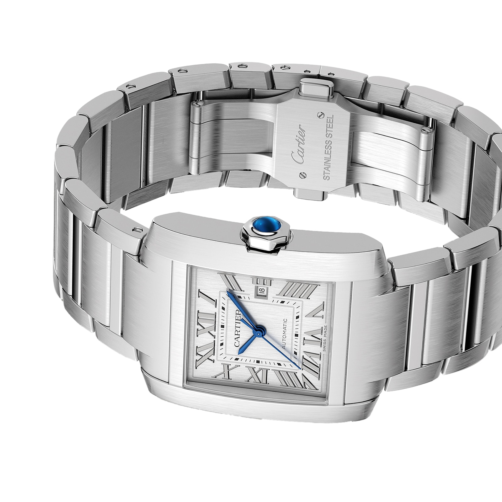 Cartier Tank Française Watch Large Model, Automatic Mechanical Movement, Steel