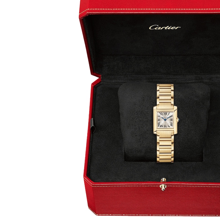 Cartier Tank Française Watch Small Model, Quartz Movement, Yellow Gold