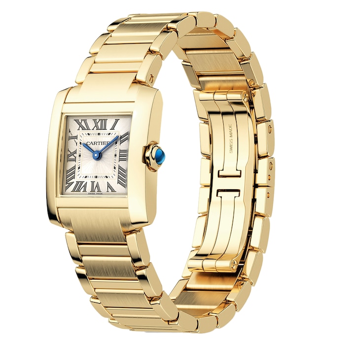 Cartier Tank Française Watch Small Model, Quartz Movement, Yellow Gold