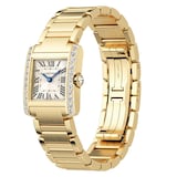 Cartier Tank Française Watch Small Model, Quartz Movement, Yellow Gold, Diamonds