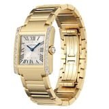 Cartier Tank Française Watch Medium Model, Quartz Movement, Yellow Gold, Diamonds