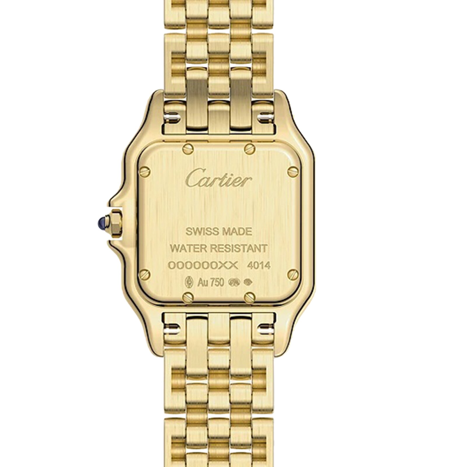 Cartier Panthere de Cartier watch, small model, quartz movement. Case in yellow gold 750/1000, dimensions: 23 mm x 30 mm