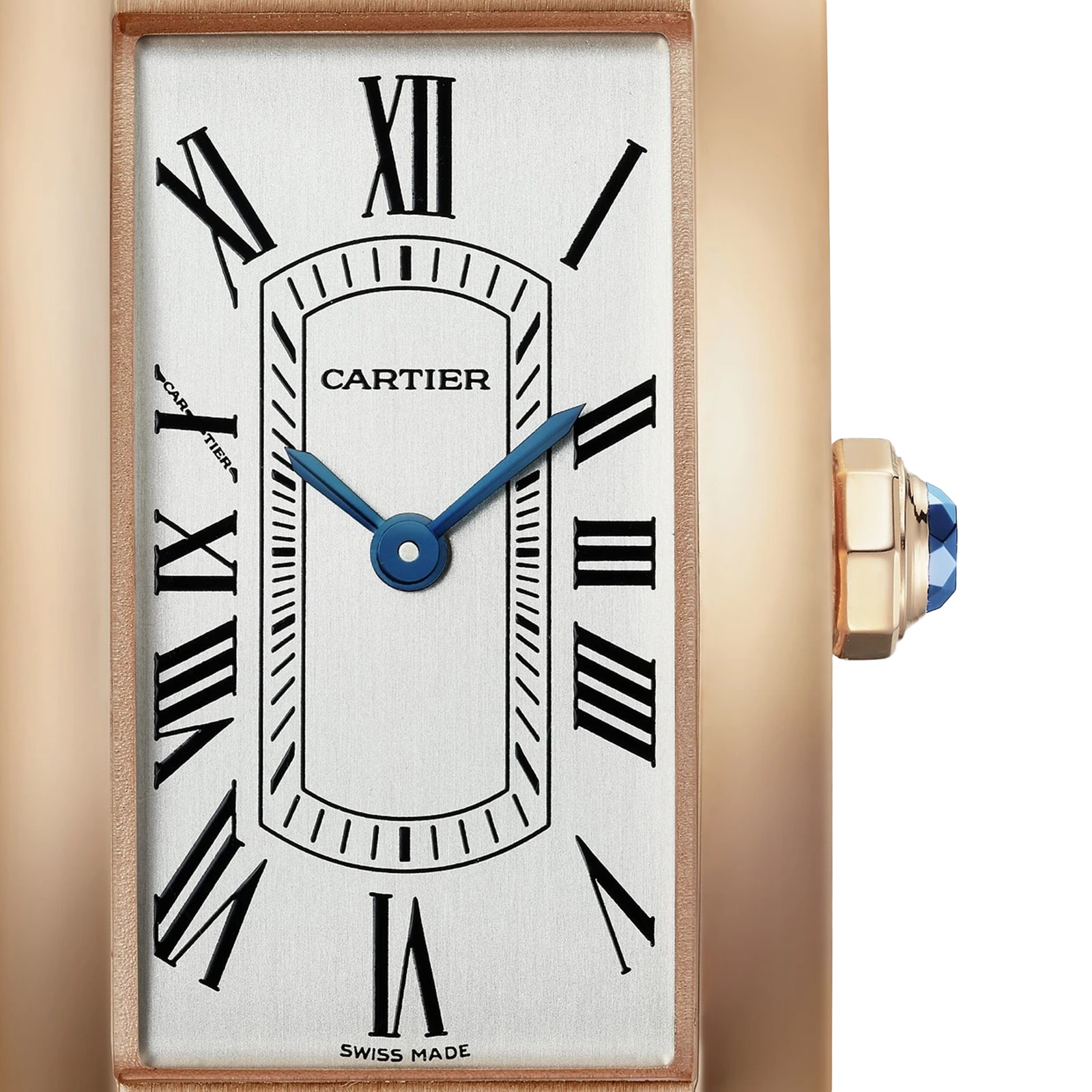 Cartier Tank Américaine Watch, Small Model, Quartz Movement, Rose Gold, Leather