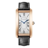 Cartier Tank Américaine Watch, Large model, Automatic Movement, Rose Gold, Leather