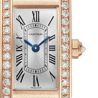 Cartier Tank Américaine Watch, Mini Model, Quartz Movement, Rose Gold, Leather Cartier Tank Américaine Watch, Mini Model, Quartz Movement, Rose Gold, Leather