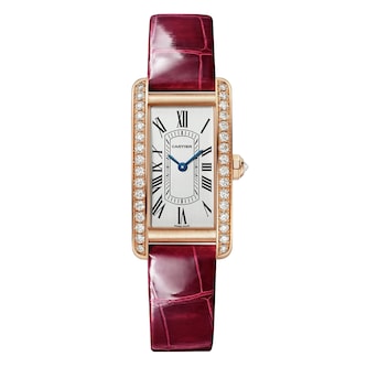 Cartier Tank Américaine Watch, Small Model, Quartz Movement, Rose Gold, Leather Cartier Tank Américaine Watch, Small Model, Quartz Movement, Rose Gold, Leather