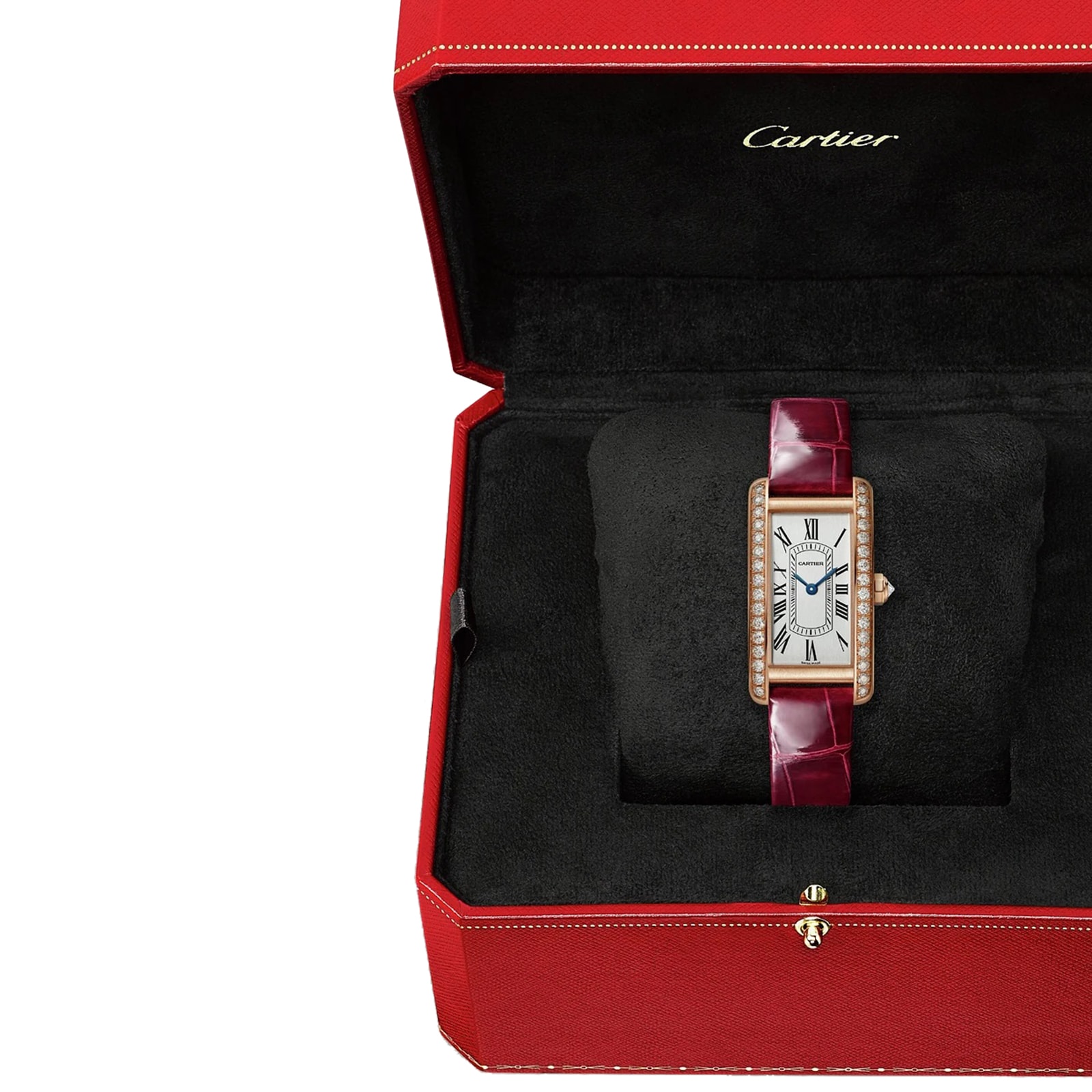 Cartier Tank Américaine Watch, Small Model, Quartz Movement, Rose Gold, Leather Cartier Tank Américaine Watch, Small Model, Quartz Movement, Rose Gold, Leather