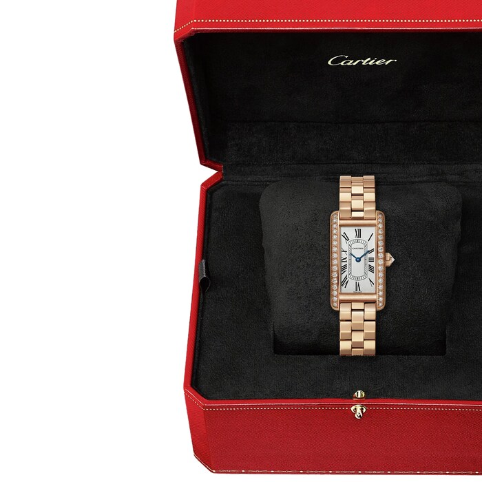 Cartier Tank Américaine Watch, Small Model, Quartz Movement, Rose Gold