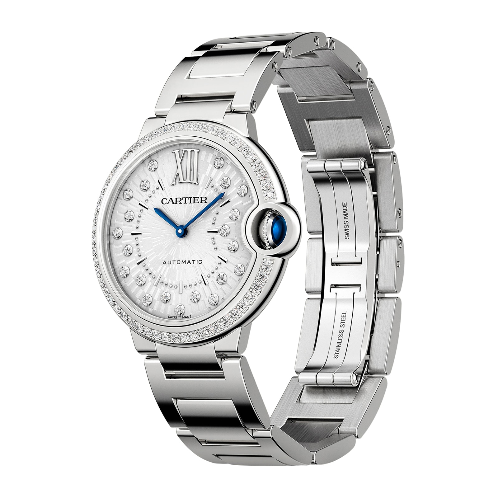 Cartier Ballon Bleu de Cartier watch, 36 mm, mechanical movement with automatic winding. Cartier Ballon Bleu de Cartier watch, 36 mm, mechanical movement with automatic winding.