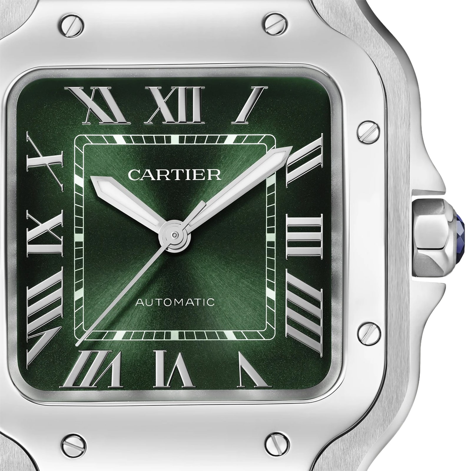 Cartier Santos de Cartier Watch, Medium Model, Steel, Automatic, Interchangeable Leather Strap