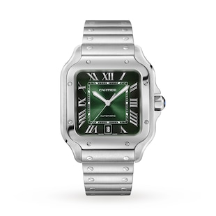 Cartier Santos de Cartier Watch, Large Model, Steel, Automatic, Interchangeable Leather Strap