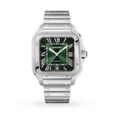 Cartier Santos de Cartier Watch, Large Model, Steel, Automatic, Interchangeable Leather Strap