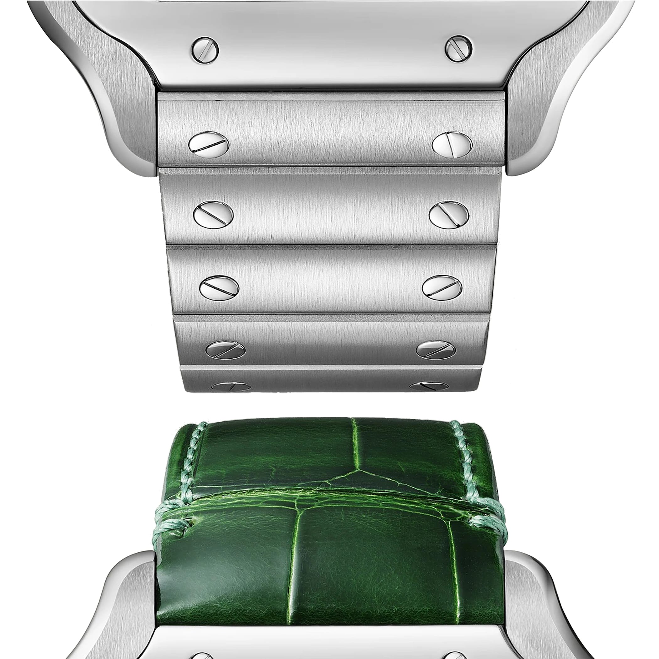Cartier Santos de Cartier Watch, Large Model, Steel, Automatic, Interchangeable Leather Strap Cartier Santos de Cartier Watch, Large Model, Steel, Automatic, Interchangeable Leather Strap