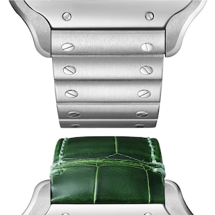 Cartier Santos de Cartier Watch, Large Model, Steel, Automatic, Interchangeable Leather Strap