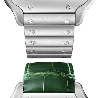 Cartier Santos de Cartier Watch, Large Model, Steel, Automatic, Interchangeable Leather Strap Cartier Santos de Cartier Watch, Large Model, Steel, Automatic, Interchangeable Leather Strap