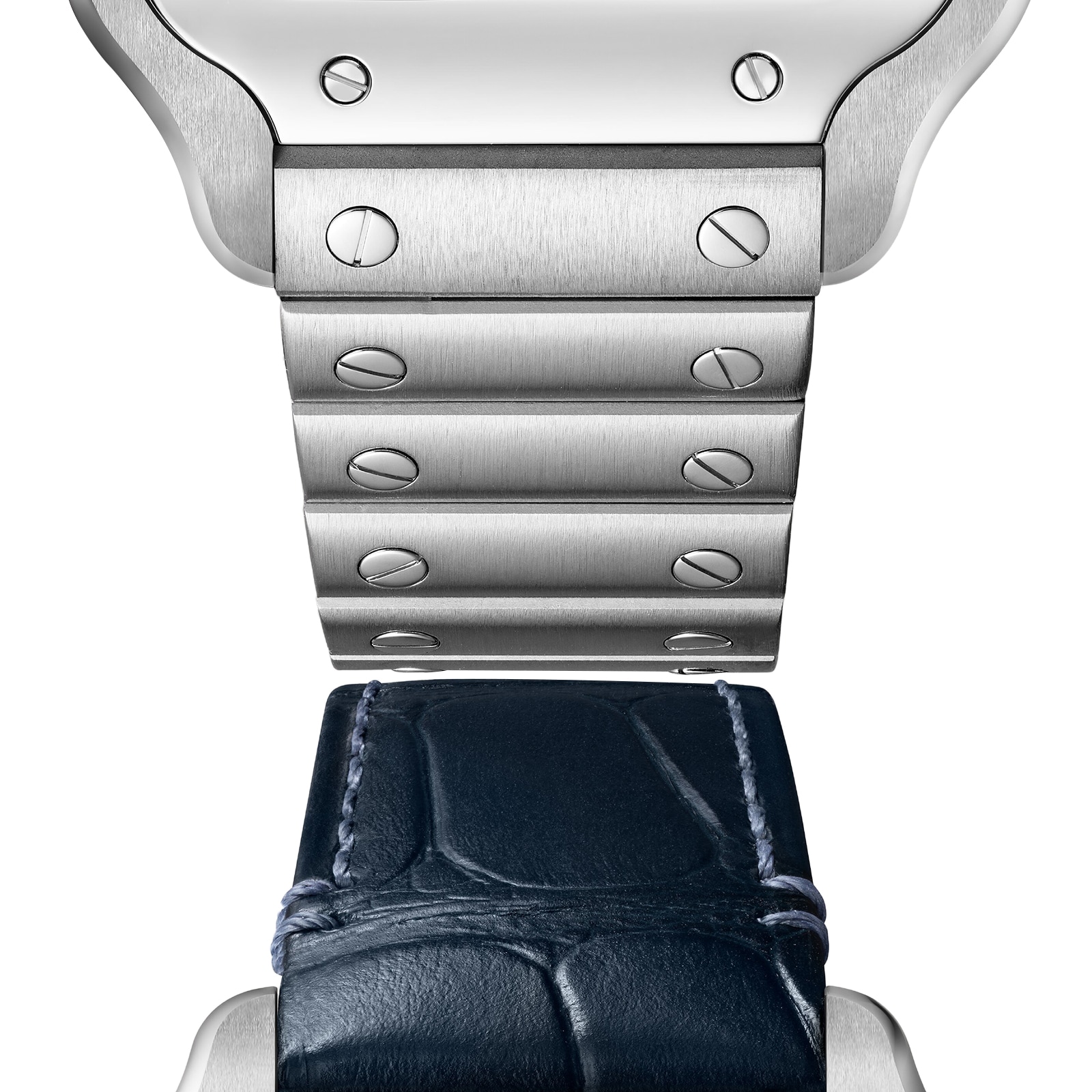 Cartier Santos de Cartier Watch, Medium Model, Steel, Automatic, Interchangeable Leather Strap Cartier Santos de Cartier Watch, Medium Model, Steel, Automatic, Interchangeable Leather Strap