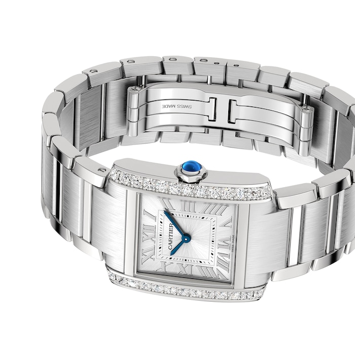 Cartier Tank Francaise watch, medium model, quartz movement.