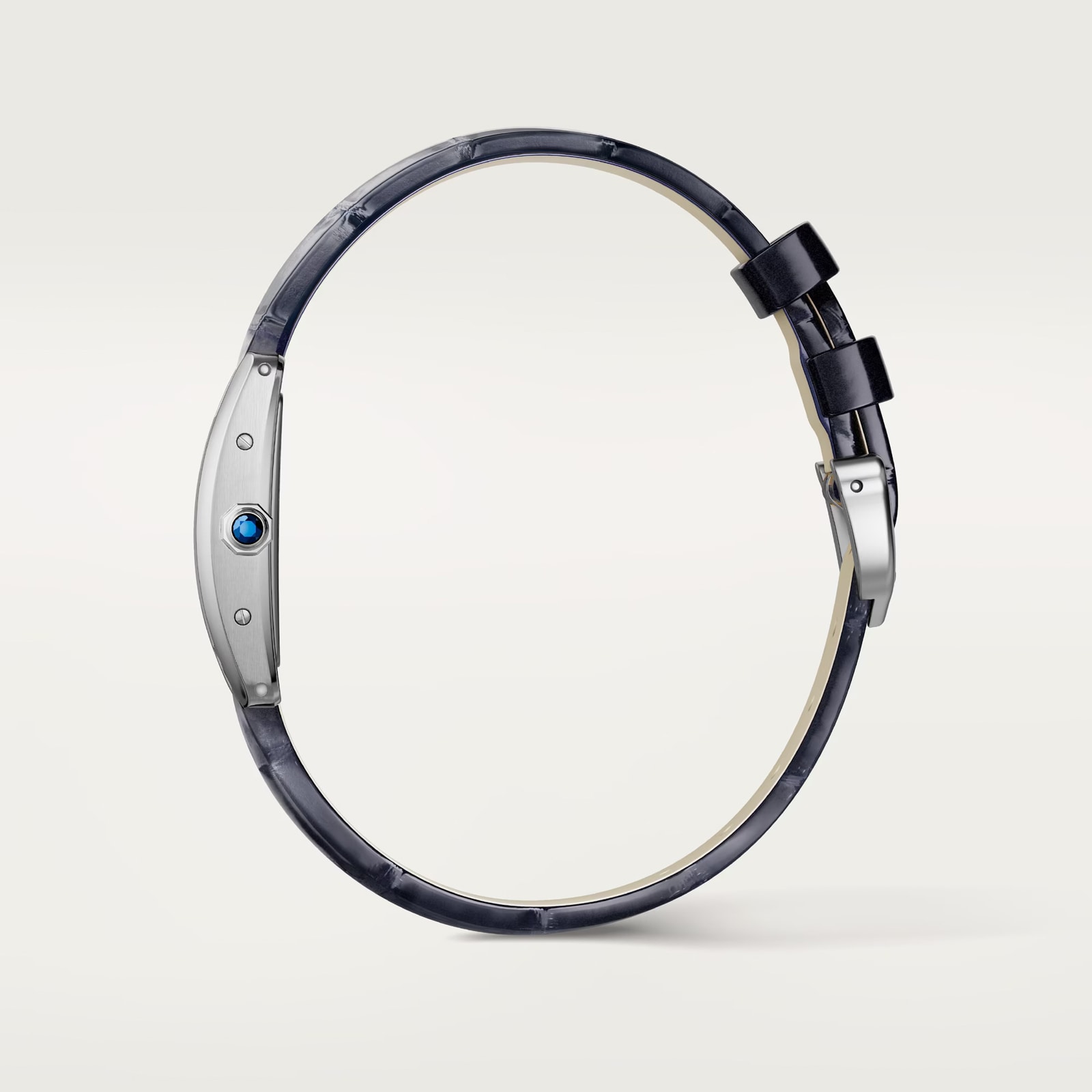 Cartier Tank Américaine Watch, Mini Model, Quartz Movement, Steel, Leather