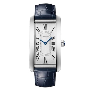 Cartier Tank Américaine Watch, Large Model, Automatic Movement, Steel, Leather