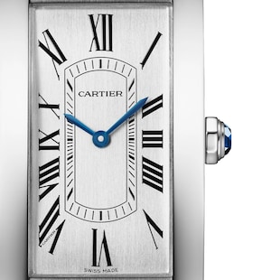 Cartier Tank Américaine Watch, Large Model, Automatic Movement, Steel, Leather