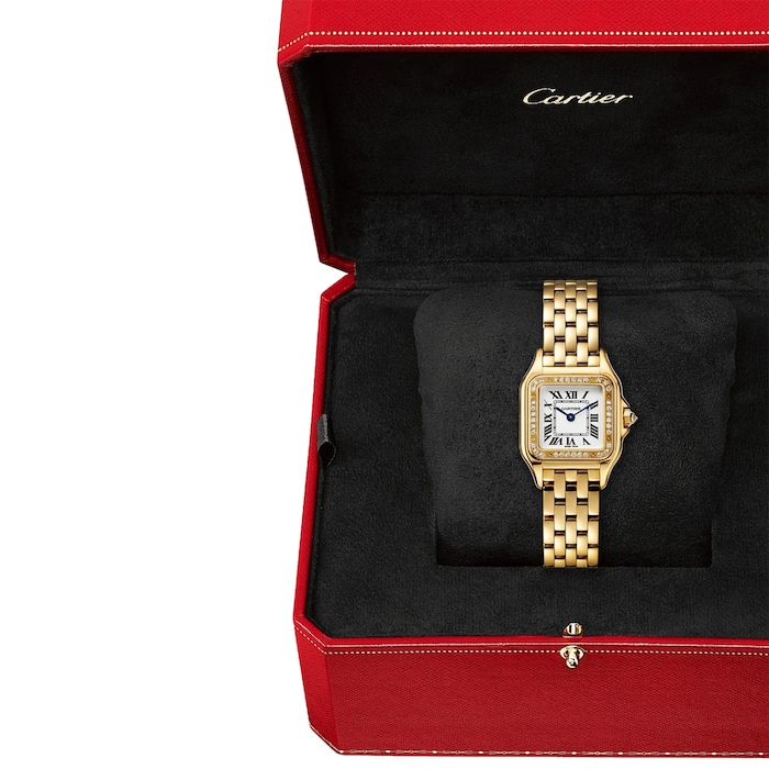 Cartier Panthere De Cartier Watch, Small Model, Quartz Movement, Yellow Gold, Diamonds